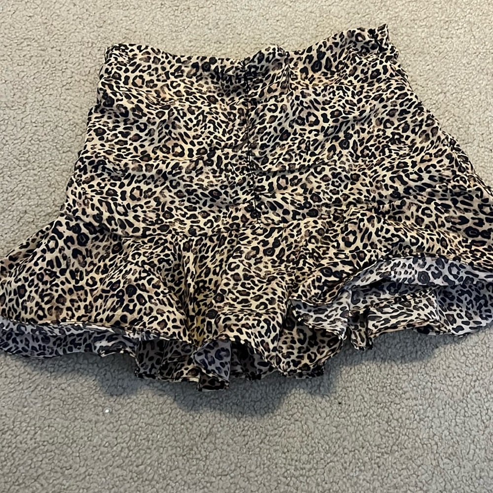 Zara mini cheetah skort